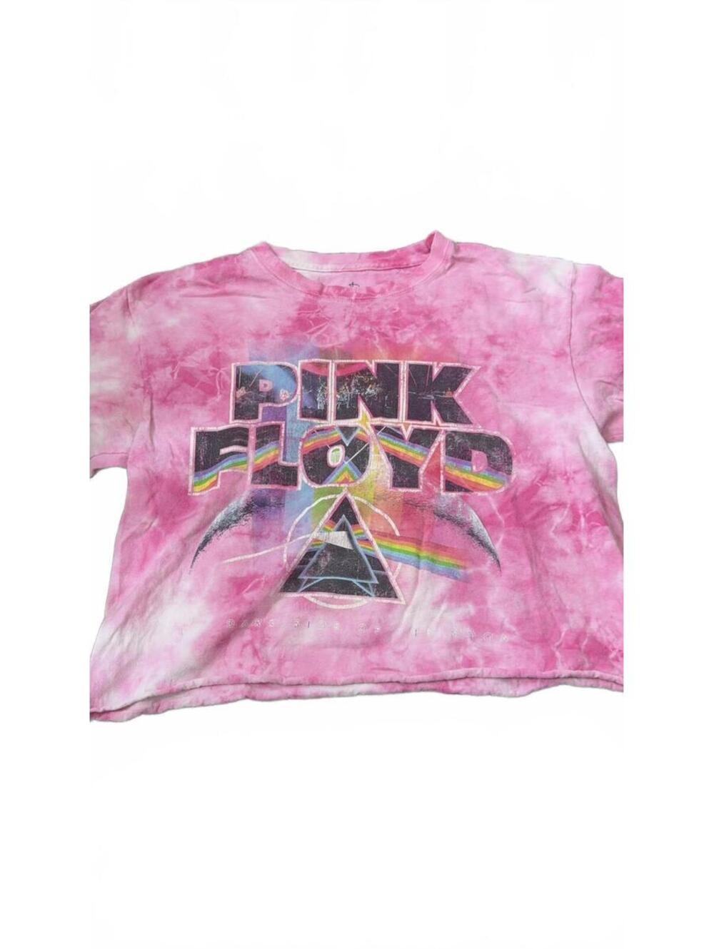Pink Floyd Tie Dye Graphic Tee Pink Dark Side Moon Band Shirt Women’s M